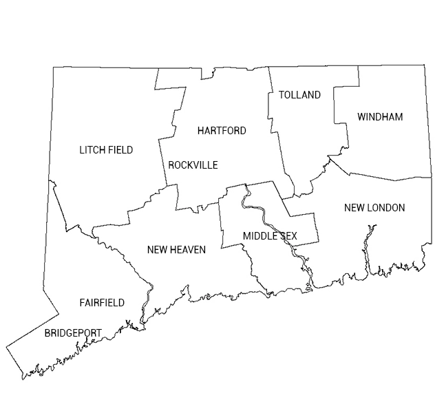 Connecticut map
