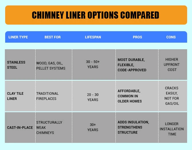 Relining vs Flue Repair vs Full Rebuild